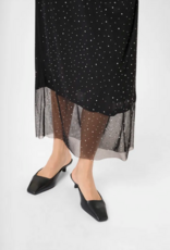 Kaffe Stinna Rhinestone Skirt in Black Deep