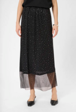 Kaffe Stinna Rhinestone Skirt in Black Deep