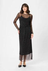 Kaffe Stinna Rhinestone Skirt in Black Deep