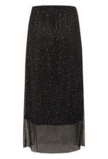Kaffe Stinna Rhinestone Skirt in Black Deep