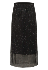 Kaffe Stinna Rhinestone Skirt in Black Deep