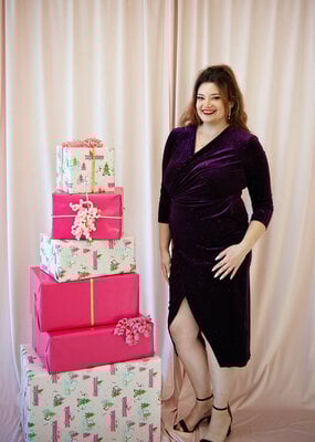 Angel Eye Astro Velvet Glitter Dress