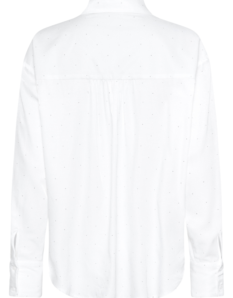 Kaffe Ida Shirt with Rhinestones in Chalk White