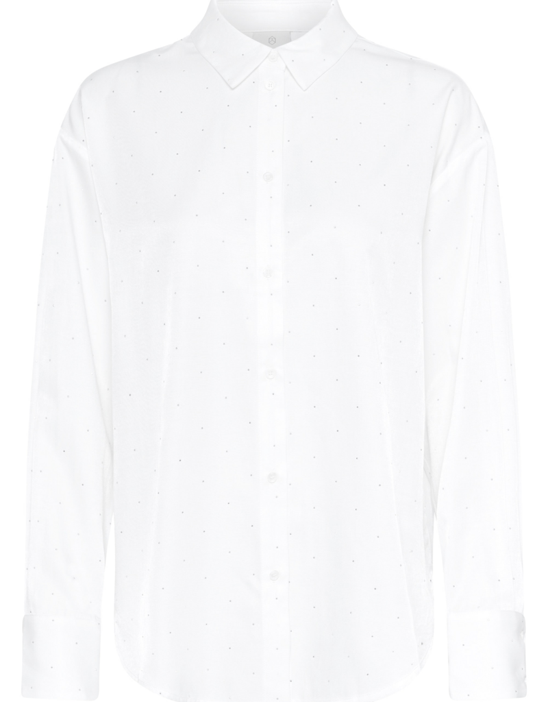 Kaffe Ida Shirt with Rhinestones in Chalk White