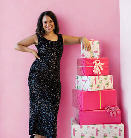 Angel Eye Richmond Sequin Dress in Black