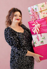 Angel Eye Battersea Dress in Black with Silver Sequins