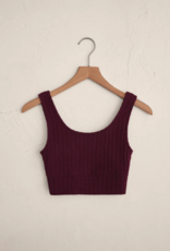 Z-Supply Zoe Silky Rib Tank Bra in Merlot