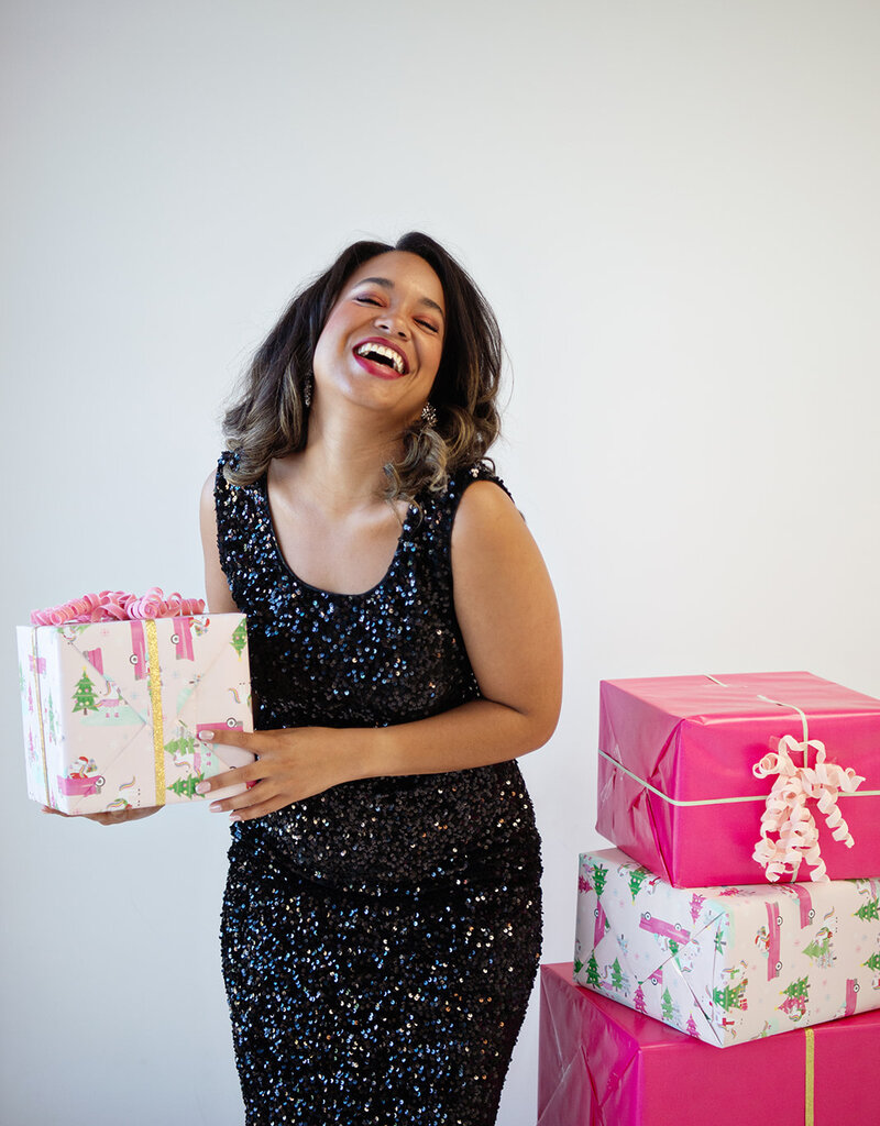 Angel Eye Richmond Sequin Dress in Black