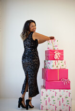 Angel Eye Richmond Sequin Dress in Black