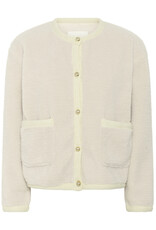 Cream Nolis Fleece Cardigan in Birch