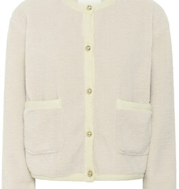 Cream Nolis Fleece Cardigan in Birch