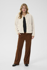 Cream Nolis Fleece Cardigan in Birch
