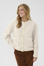 Cream Nolis Fleece Cardigan in Birch