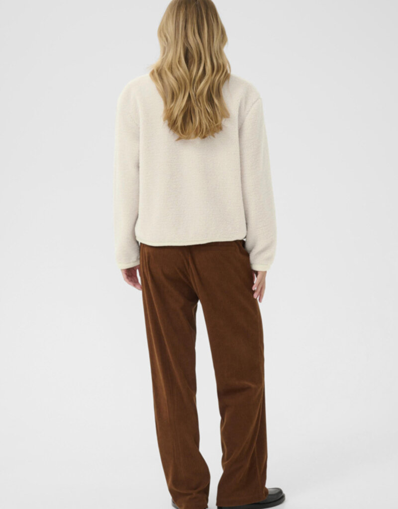 Cream Nolis Fleece Cardigan in Birch