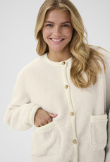 Cream Nolis Fleece Cardigan in Birch