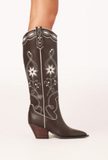 Billini Aviva Western Boot in Chocolate and Ivory