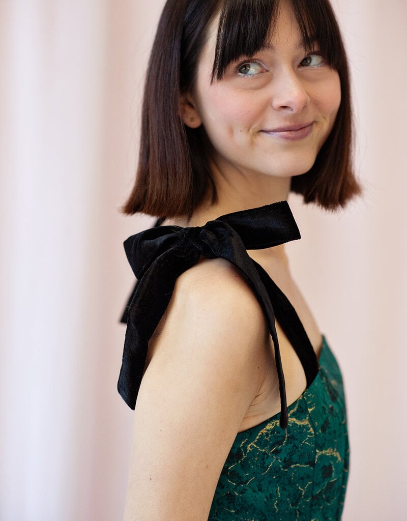 Adelyn Rae Hannah Burnout Shoulder Tie Flared Mini Dress