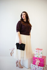 Molly Bracken Larkin Pleated Tulle and Rhinestone Skirt