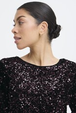 B.Young Paillet Velvet and Sequin Dress with Big Bow Detail