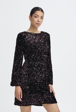 B.Young Paillet Velvet and Sequin Dress with Big Bow Detail