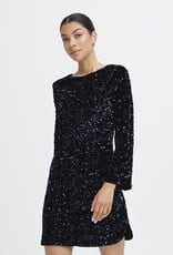 B.Young Paillet Velvet and Sequin Dress with Big Bow Detail