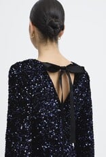 B.Young Paillet Velvet and Sequin Dress with Big Bow Detail