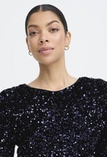 B.Young Paillet Velvet and Sequin Dress with Big Bow Detail