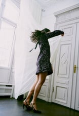 B.Young Paillet Velvet and Sequin Dress with Big Bow Detail