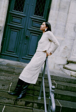 B.Young Pary Cream Velvet and Sequin Midi Skirt