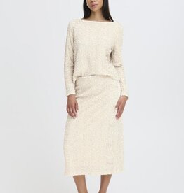 B.Young Pary Cream Velvet and Sequin Midi Skirt *Only One Left - XL*
