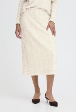B.Young Pary Cream Velvet and Sequin Midi Skirt
