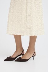 B.Young Pary Cream Velvet and Sequin Midi Skirt