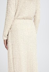 B.Young Pary Cream Velvet and Sequin Midi Skirt
