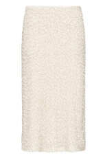 B.Young Pary Cream Velvet and Sequin Midi Skirt