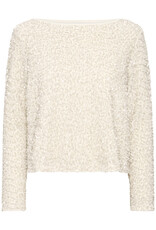 B.Young Pary Cream Velvet and Sequin Blouse