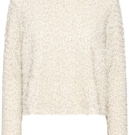 B.Young Pary Cream Velvet and Sequin Blouse