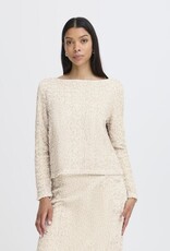 B.Young Pary Cream Velvet and Sequin Blouse
