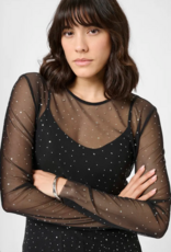 Kaffe Stinna Long Sleeve T-Shirt with Rhinestones