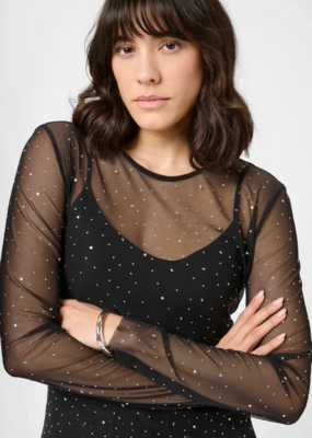 Kaffe Stinna Long Sleeve T-Shirt with Rhinestones