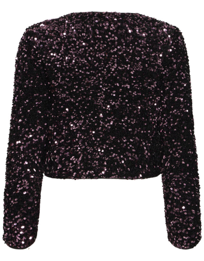 B.Young Paillet Velvet and Sequins Bow Jacket