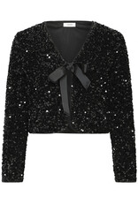 B.Young Paillet Velvet and Sequins Bow Jacket