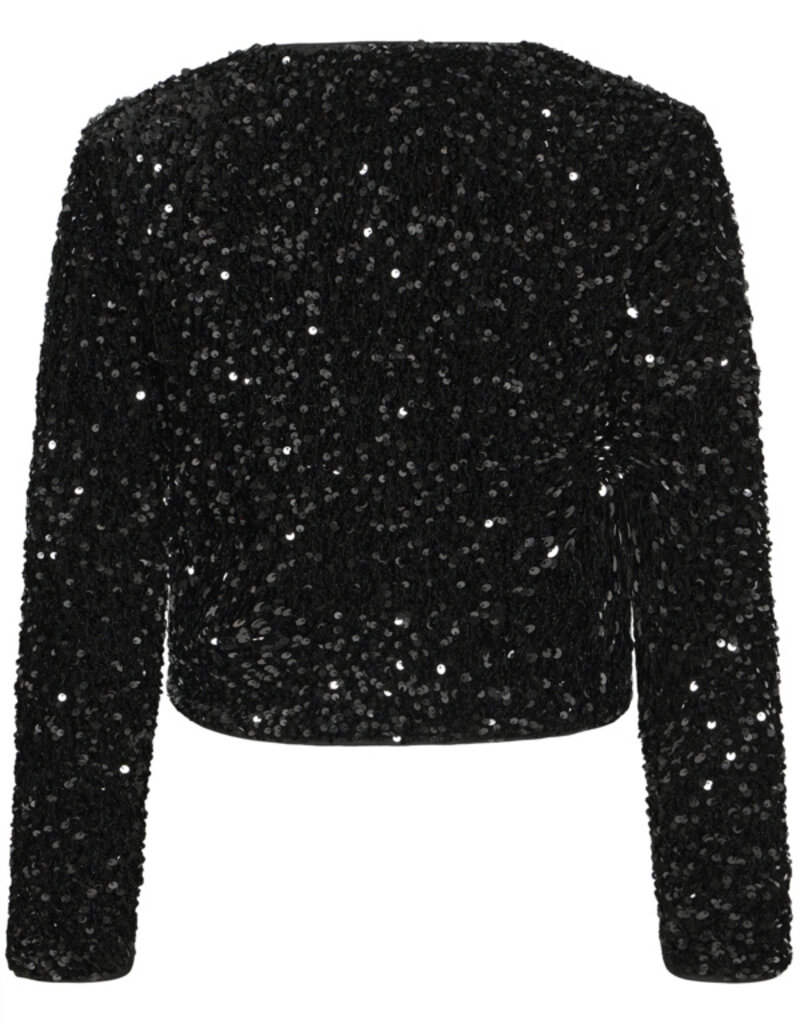 B.Young Paillet Velvet and Sequins Bow Jacket