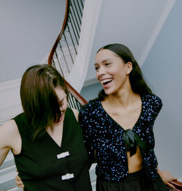 B.Young Paillet Velvet and Sequins Bow Jacket *More Colours*