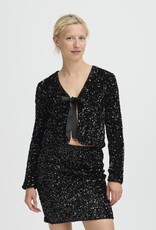 B.Young Paillet Velvet and Sequins Bow Jacket