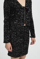 B.Young Paillet Velvet and Sequins Bow Jacket
