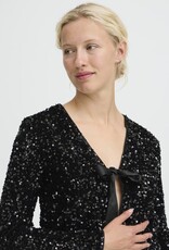 B.Young Paillet Velvet and Sequins Bow Jacket