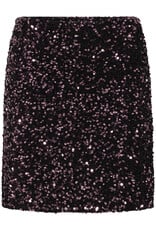 B.Young Paillet Sequin Skirt in Fudge (Dark Purple)