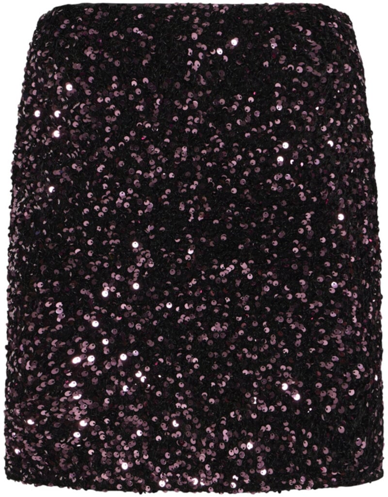 B.Young Paillet Sequin Skirt in Fudge (Dark Purple)