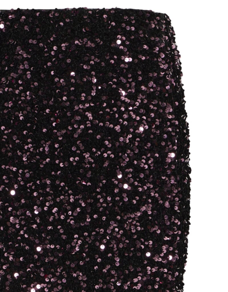 B.Young Paillet Sequin Skirt in Fudge (Dark Purple)