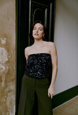 B.Young Paillet Sequin Skirt in Fudge (Dark Purple)